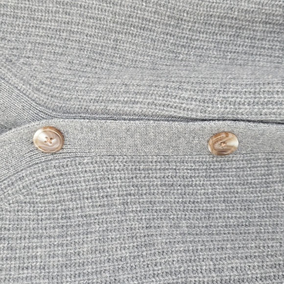 Quince Mongolian Cashmere Oversized Boyfriend Cardigan Sweater Size M Grey - Picture 3 of 10